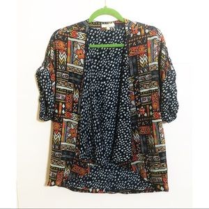 Anthropologie Constellation Silk Kimono top- XS